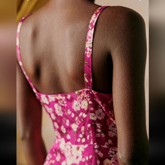 Sezane Daniella Pink Floral Mini Dress - Picture 6 of 7